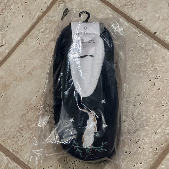 VERA BRADLEY COZY FLEECE SLIPPERS:NWT  WINTER FOREST  MEDIUM - Picture 10 of 10